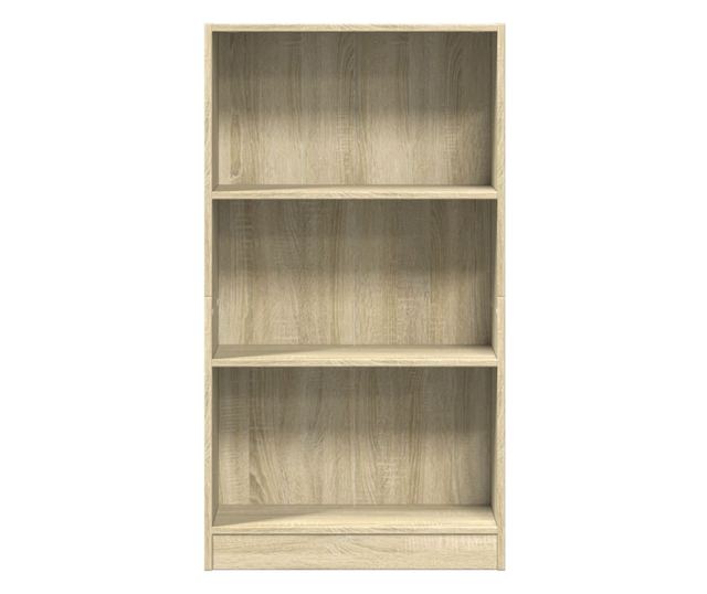 sonoma tölgy színű szerelt fa könyvespolc 60 x 24 x 109 cm