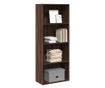 barna tölgy színű szerelt fa könyvespolc 60 x 30 x 152 cm