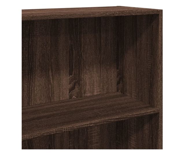 barna tölgy színű szerelt fa könyvespolc 60 x 30 x 152 cm