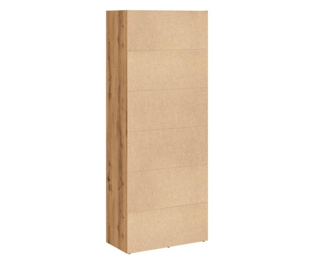 kézműves tölgy színű szerelt fa könyvespolc 60 x 30 x 152 cm