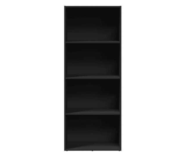 fekete szerelt fa könyvespolc 60 x 30 x 152 cm