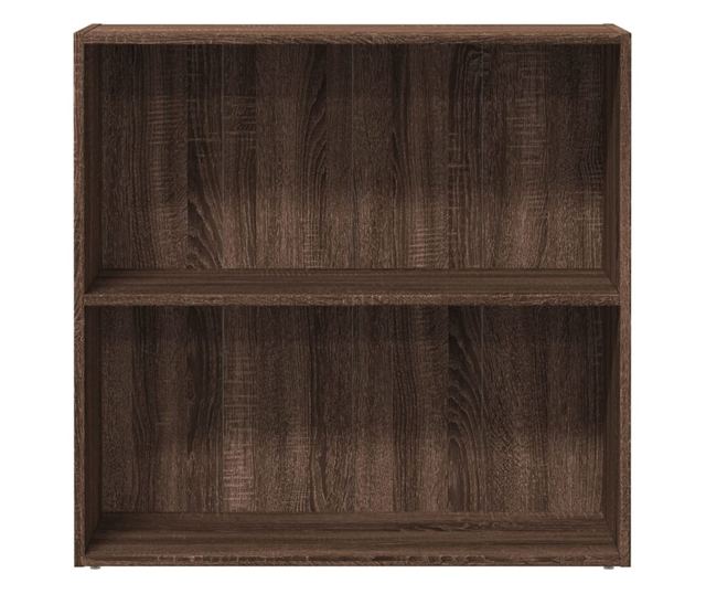 barna tölgy színű szerelt fa könyvespolc 80 x 30 x 77 cm