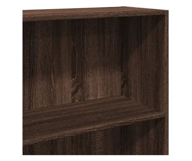 barna tölgy színű szerelt fa könyvespolc 60 x 30 x 189 cm