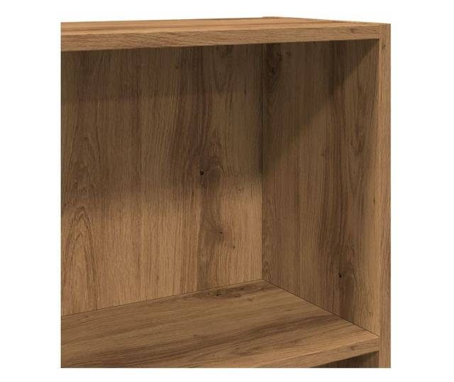 kézműves tölgy szerelt fa könyvespolc 60 x 24 x 109 cm