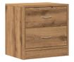 kézműves tölgy színű szerelt fa éjjeliszekrény 40 x 30 x 40 cm