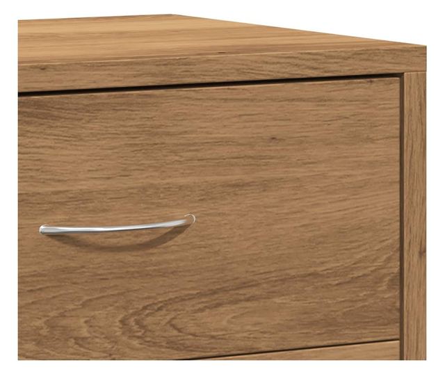 kézműves tölgy színű szerelt fa éjjeliszekrény 40 x 30 x 40 cm