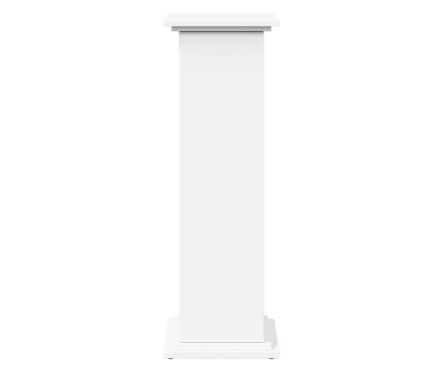 fehér szerelt fa bemutatóállvány tárolóval 31 x 30 x 90 cm