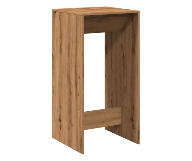 kézműves tölgy színű szerelt fa bárasztal 51 x 50 x 103,5 cm