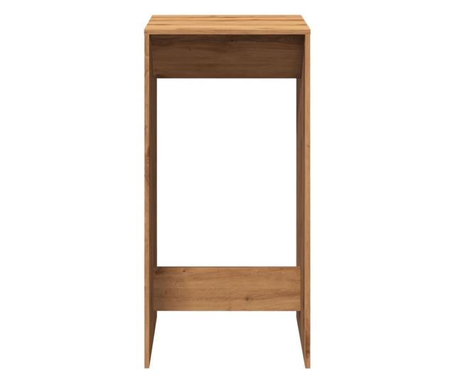 kézműves tölgy színű szerelt fa bárasztal 51 x 50 x 103,5 cm