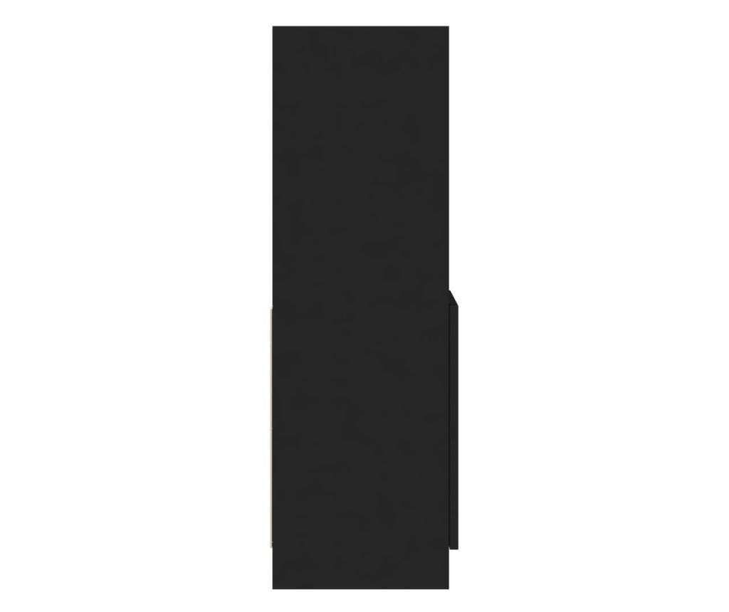 fekete szerelt fa magasszekrény 92 x 33 x 100 cm - 6