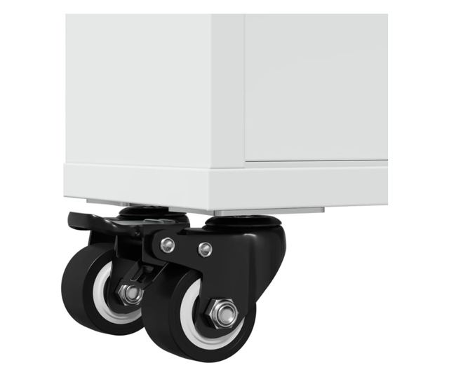 fehér szerelt fa keskeny tárolókocsi 48 x 13 x 68 cm