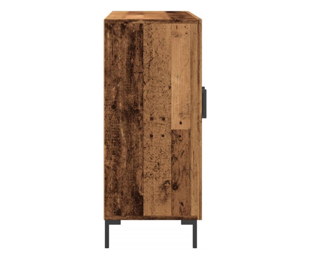 antik fa színű szerelt fa tálalószekrény 90 x 34 x 80 cm - 6