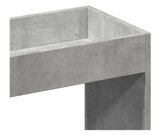 betonszürke szerelt fa magasszekrény 92 x 33 x 100 cm