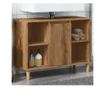 kézműves tölgy színű szerelt fa mosdószekrény 80 x 33 x 60 cm