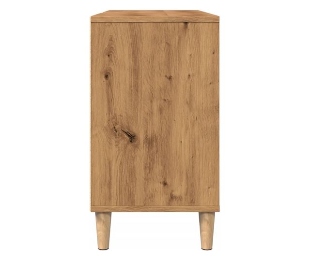 kézműves tölgy színű szerelt fa mosdószekrény 80 x 33 x 60 cm