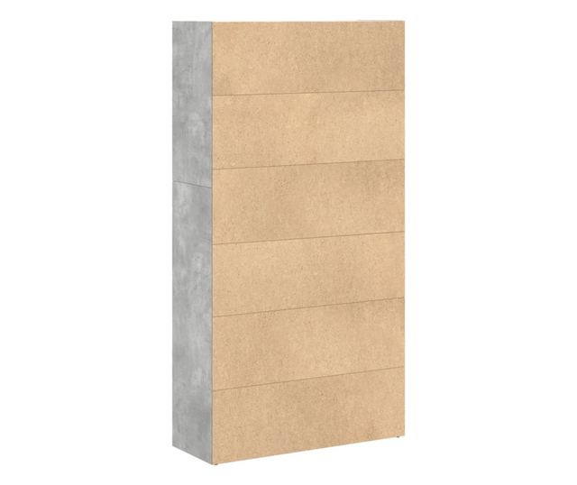 betonszürke szerelt fa könyvespolc 80 x 30 x 152 cm