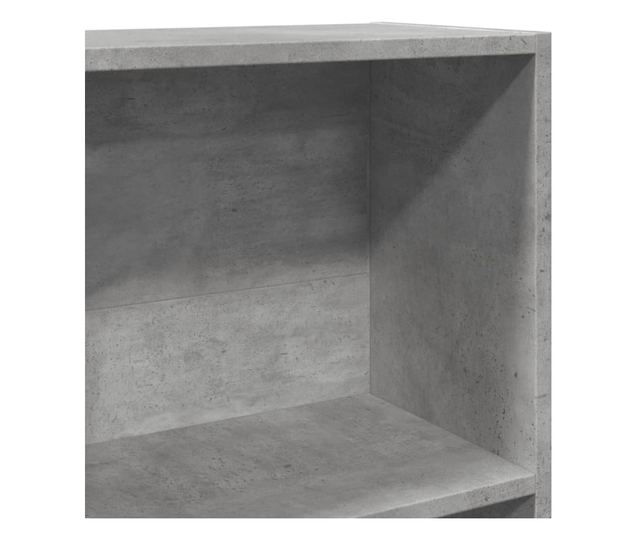 betonszürke szerelt fa könyvespolc 80 x 30 x 152 cm