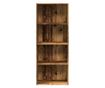 antik fa színű szerelt fa könyvespolc 60 x 30 x 152 cm