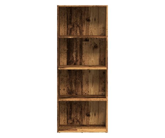 antik fa színű szerelt fa könyvespolc 60 x 30 x 152 cm
