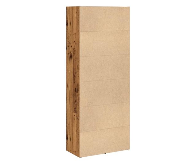 antik fa színű szerelt fa könyvespolc 60 x 30 x 152 cm