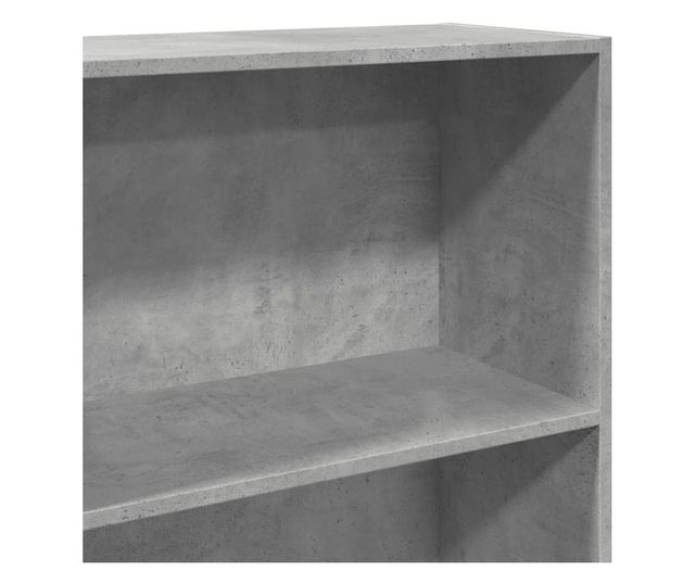 betonszürke szerelt fa könyvespolc 60 x 30 x 189 cm