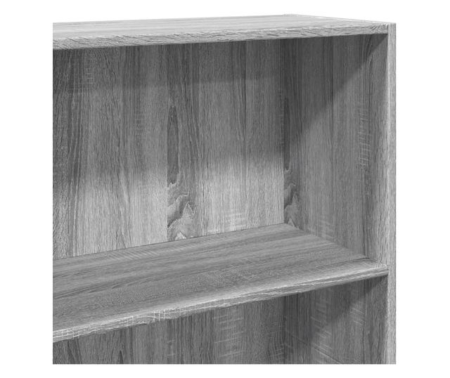 szürke sonoma színű szerelt fa könyvespolc 60 x 30 x 189 cm