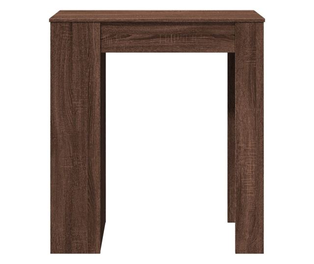 barna tölgy szerelt fa tárolórekeszes bárasztal 95x47x103,5 cm