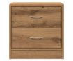 2 db kézműves tölgy színű szerelt fa éjjeliszekrény 40x30x40 cm thumbnail 4