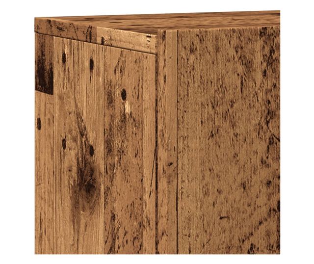 2 db antik fa színű falra szerelhető TV-szekrény 80 x 30 x 41cm