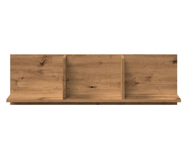 kézműves tölgy színű szerelt fa faliszekrény 100 x 16,5 x 30 cm