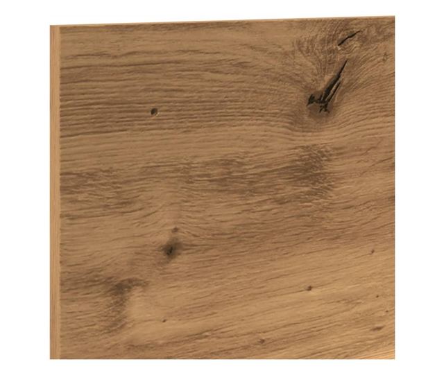 kézműves tölgy színű szerelt fa faliszekrény 100 x 16,5 x 30 cm