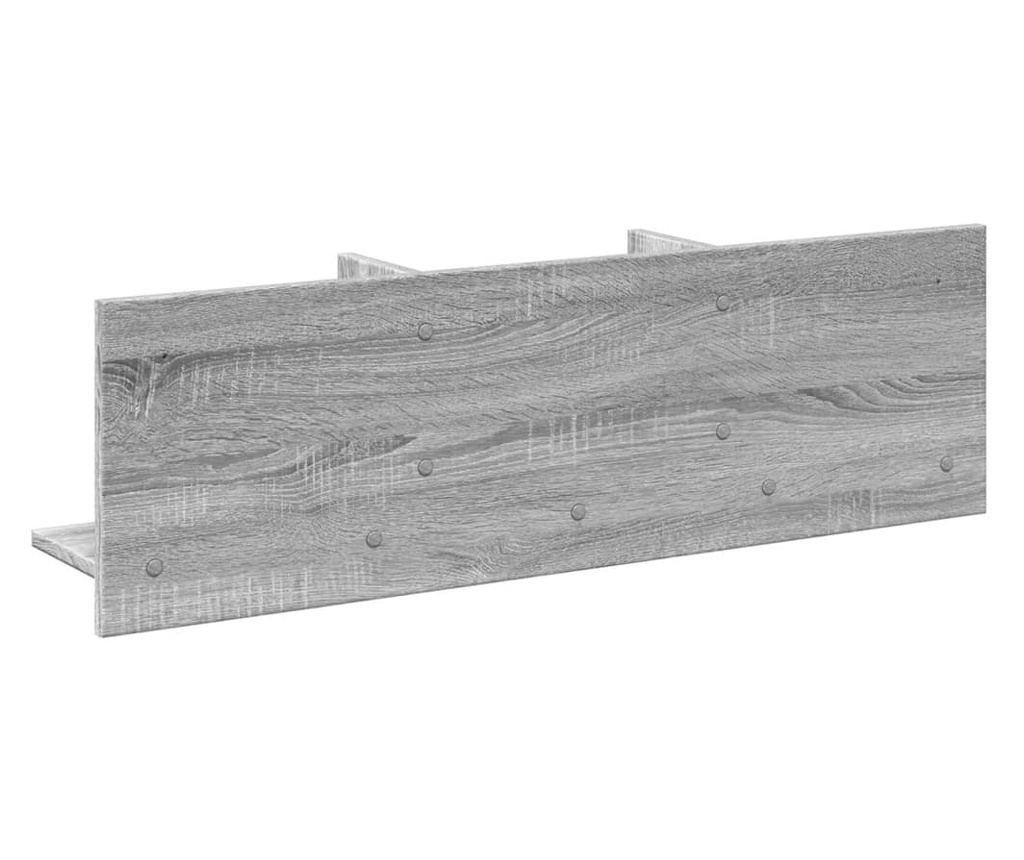 szürke sonoma színű szerelt fa faliszekrény 100 x 16,5 x 30 cm - 6
