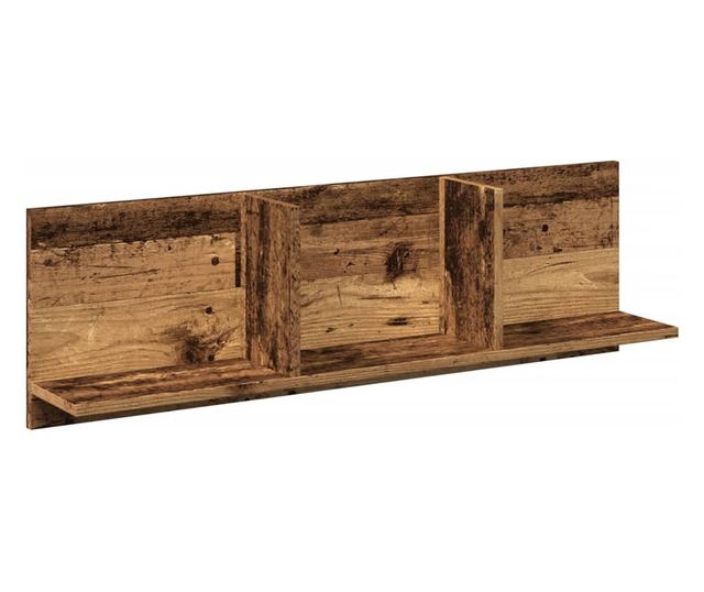 antik fa színű szerelt fa faliszekrény 100 x 16,5 x 30 cm