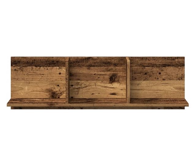 antik fa színű szerelt fa faliszekrény 100 x 16,5 x 30 cm