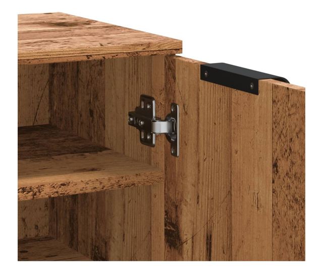 antik fa színű szerelt fa cipőszekrény 59 x 35 x 100,5 cm