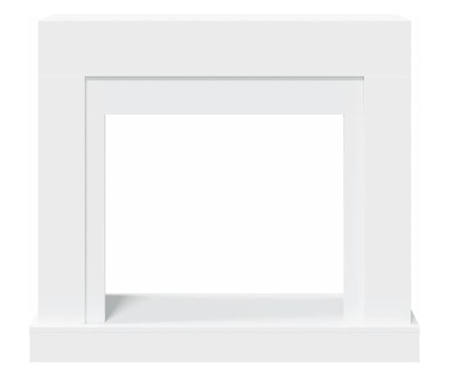 fehér szerelt fa kandallóburkolat 100 x 30 x 87,5 cm