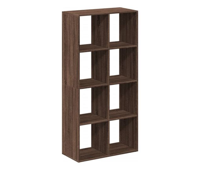 barna tölgy szerelt fa elválasztó könyvespolc 69,5x29x137,5 cm