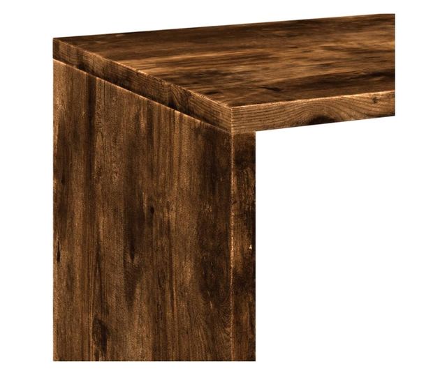 füstös tölgy szerelt fa elválasztó könyvespolc 69,5x29x137,5 cm