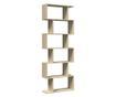 6 szintes sonoma tölgy fa elválasztó könyvespolc 70x24x193 cm thumbnail 2