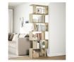 6 szintes sonoma tölgy fa elválasztó könyvespolc 70x24x193 cm thumbnail 4
