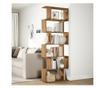 6 szintes kézműves tölgy fa elválasztó könyvespolc 70x24x193 cm thumbnail 4