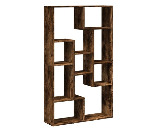 füstös tölgy színű szerelt fa könyvespolc 72 x 20 x 120 cm