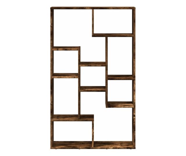 füstös tölgy színű szerelt fa könyvespolc 72 x 20 x 120 cm