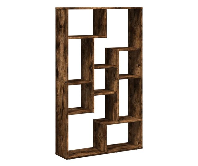 füstös tölgy színű szerelt fa könyvespolc 72 x 20 x 120 cm