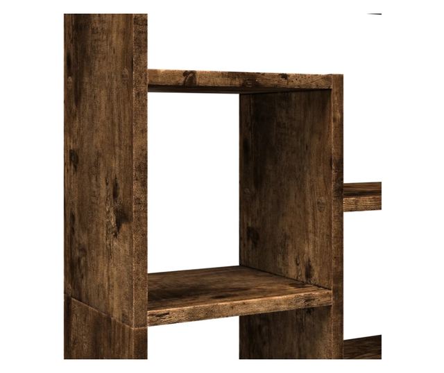 füstös tölgy színű szerelt fa könyvespolc 72 x 20 x 120 cm