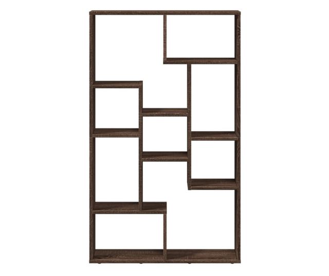 barna tölgy színű szerelt fa könyvespolc 72 x 20 x 120 cm