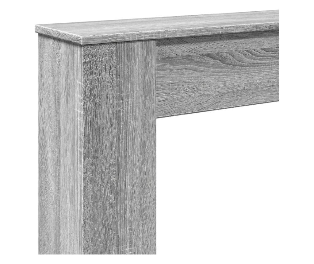 szürke sonoma színű szerelt fa kandallóburkolat 100x20x100 cm - 7