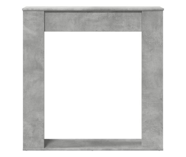 betonszürke szerelt fa kandallóburkolat 100 x 20 x 100 cm