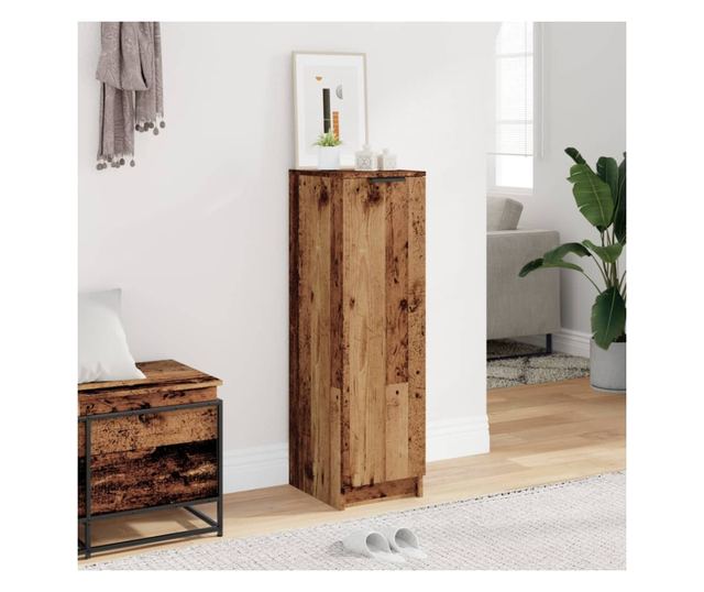 antik fa színű szerelt fa cipőszekrény 29,5 x 35 x 100,5 cm