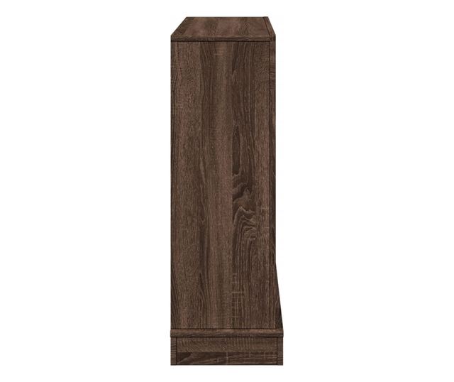 barna tölgy színű szerelt fa kandallóburkolat 100x30x87,5 cm